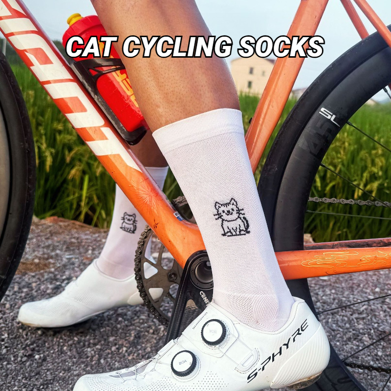 Pipe Bending Spring - Cat Pattern Cycling Socks Spring And