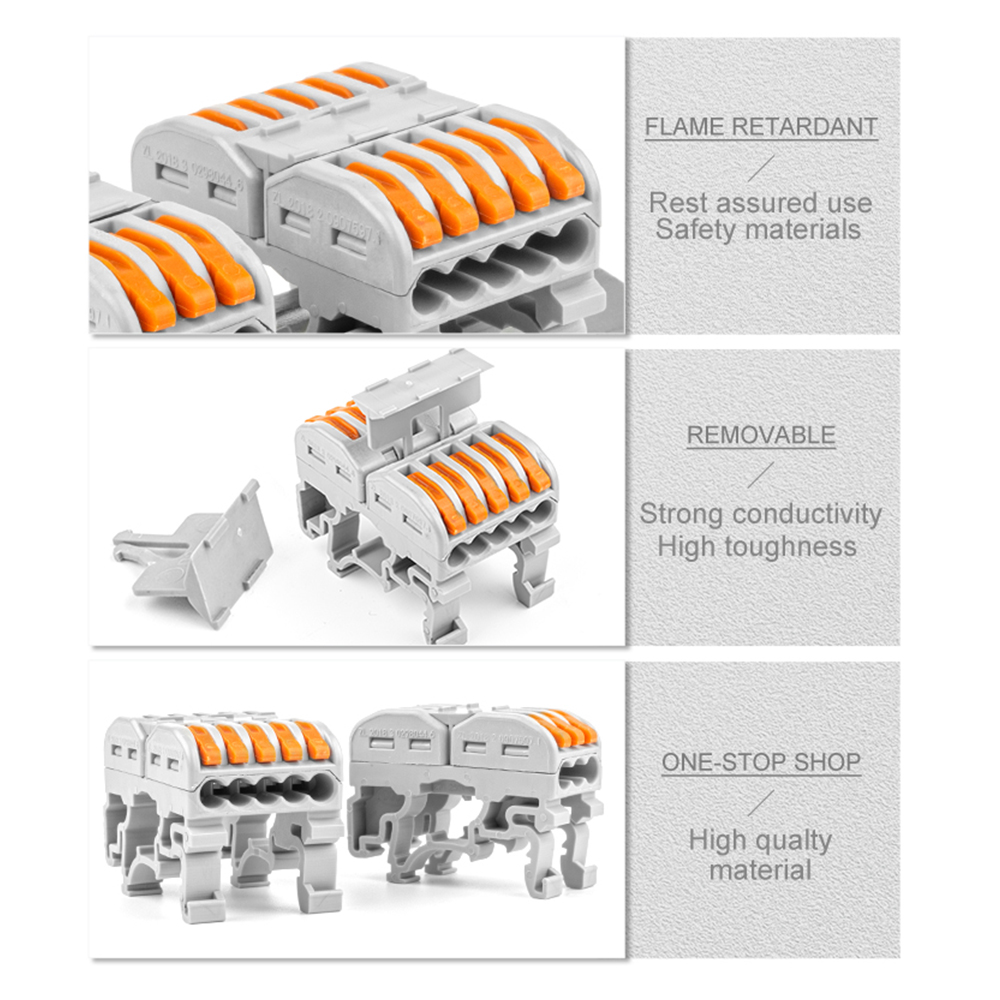 DIN Rail Fast Wire Cable Conne - Push Fit Connector บทวิจารณ์และราคา