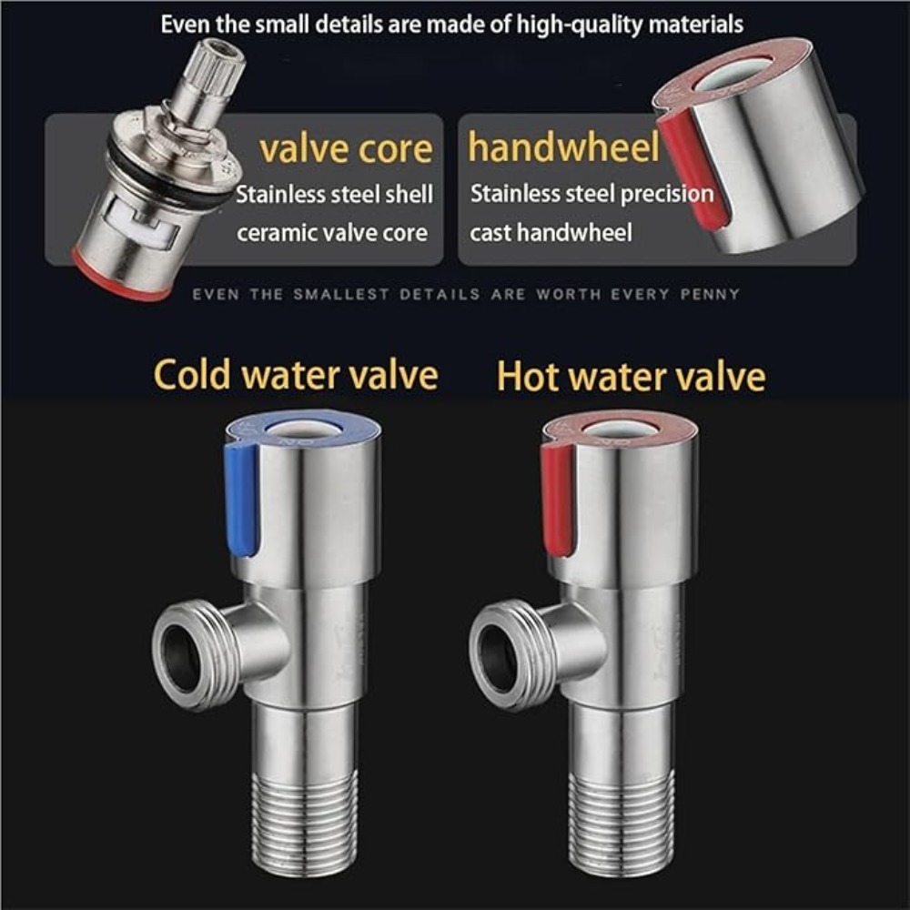 Stainless Steel Hot Cold Inlet - Toilet Fill Valve บทวิจารณ์และราคา