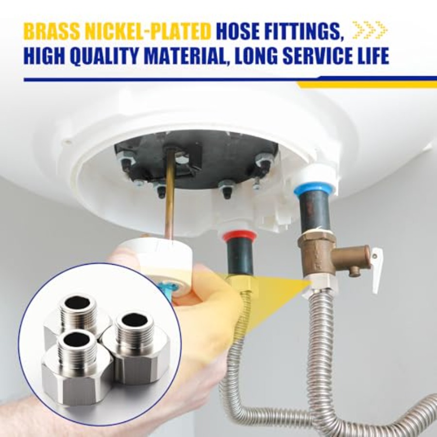 8 Pcs Brass Water Line Adapter - Compression Fitting Brass บทวิจารณ์และราคา