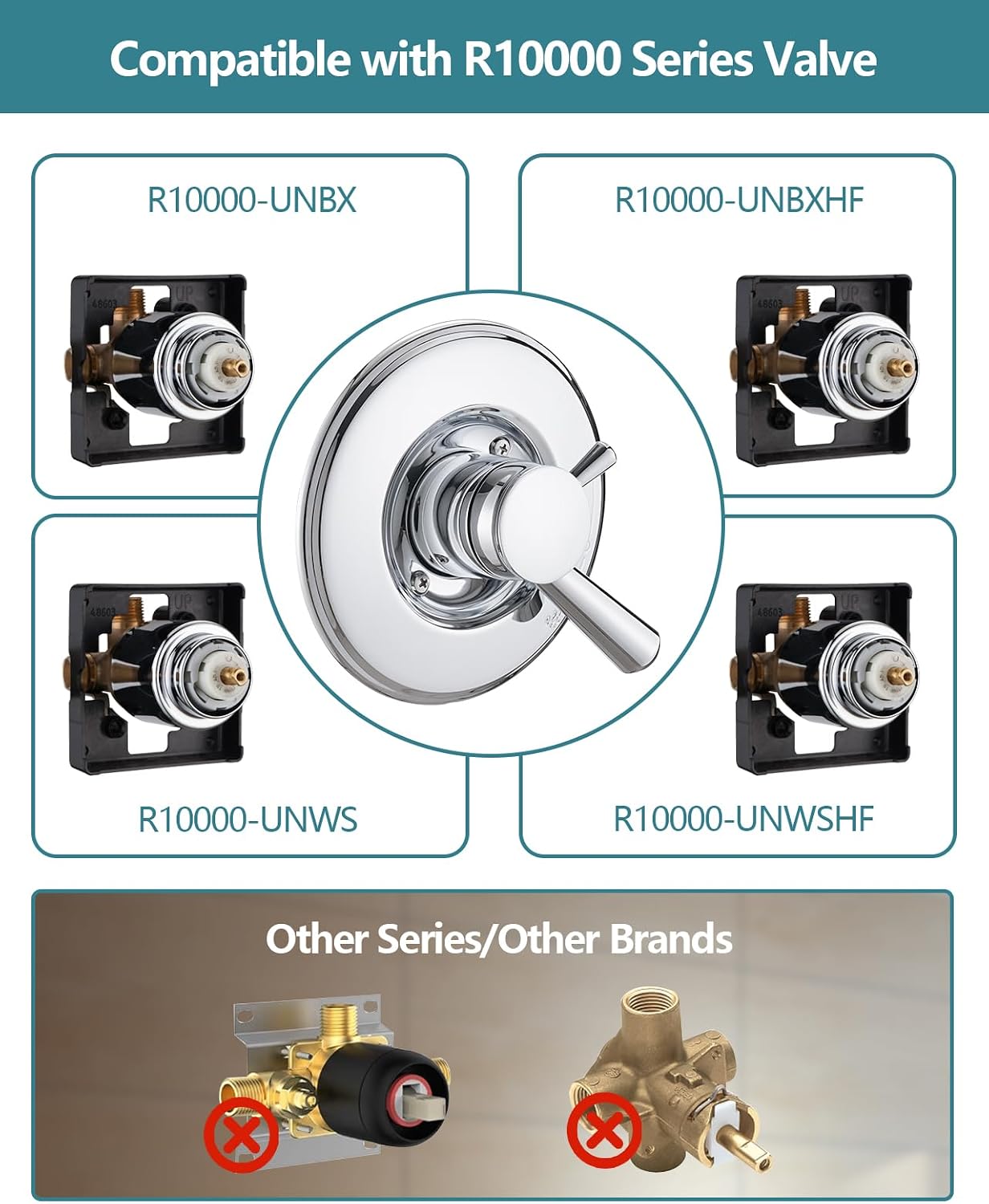 Chrome Shower Trim Kit Compati - Shower Valve Cartridge บทวิจารณ์และราคา
