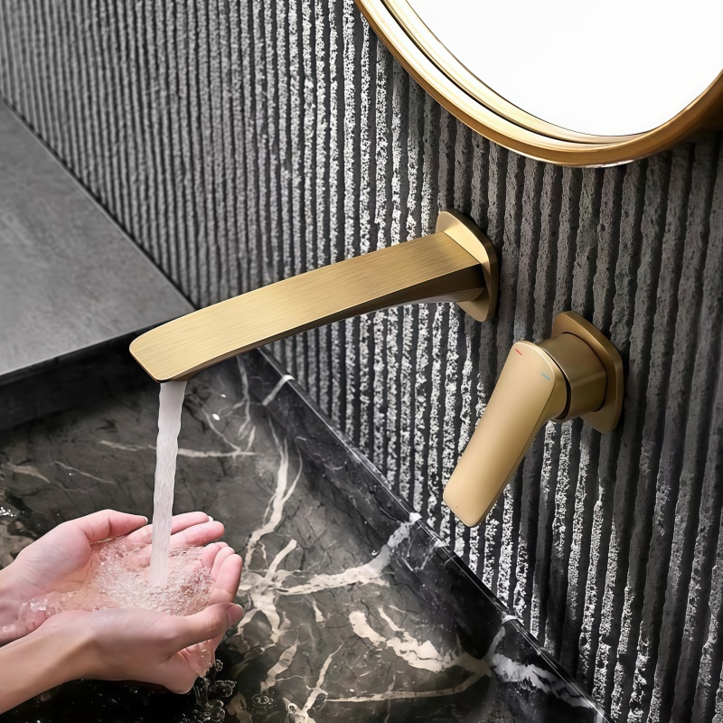 Gold Concealed Bathroom Faucet - Basin Mixer Cartridge บทวิจารณ์และราคา