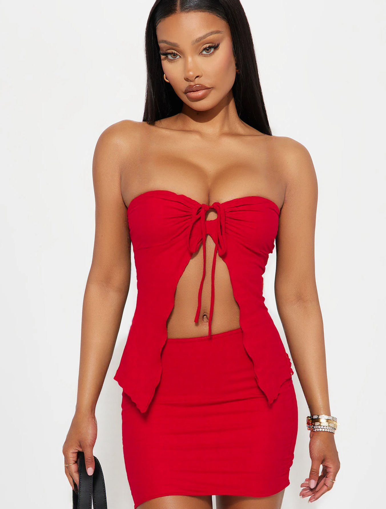 Women's Solid Color Tube Top & - Pipe Bending Spring บทวิจารณ์และราคา